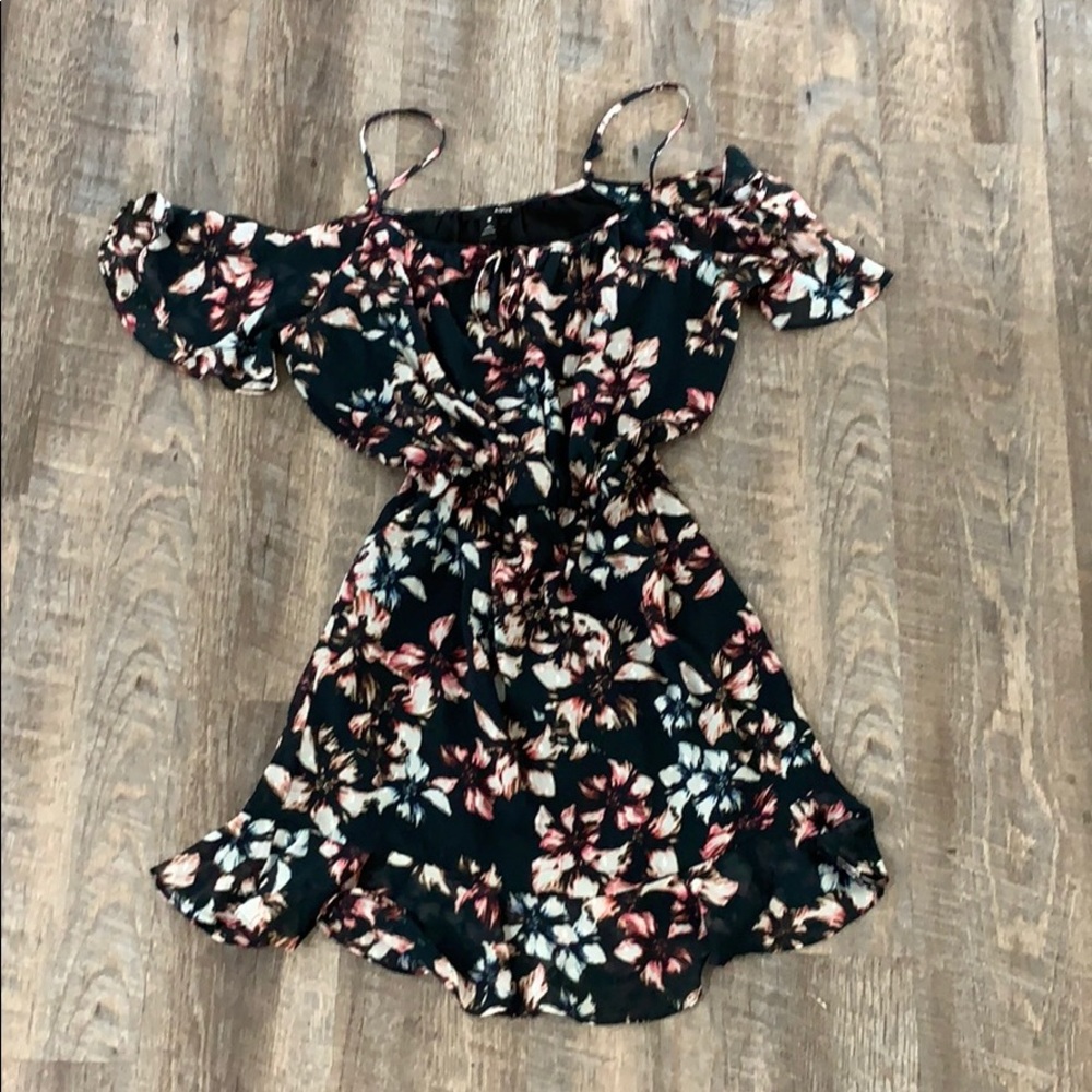 Aqua cold shoulder dress